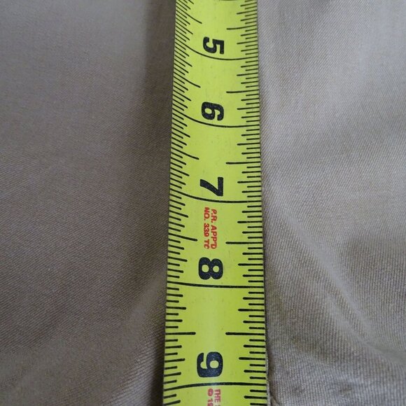 Time And Tru Khaki Ankle Pants Women Size 12 Skinny Side Zipper - Picture 8 of 10